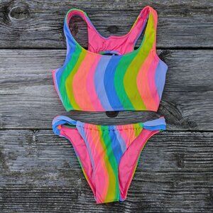 Hurley Neon Waves Bikini NWOT